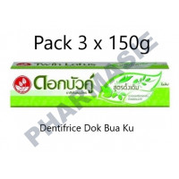 Twin Lotus - Dok Bua Ku Herbal Toothpaste 150g ( 3 Pack )